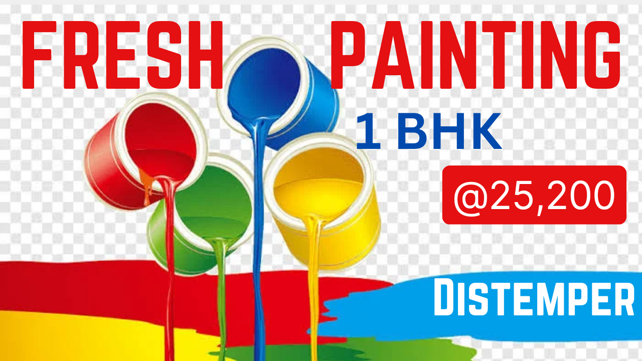 1 BHK Distemper Fresh Painting @ 20,000 Rs