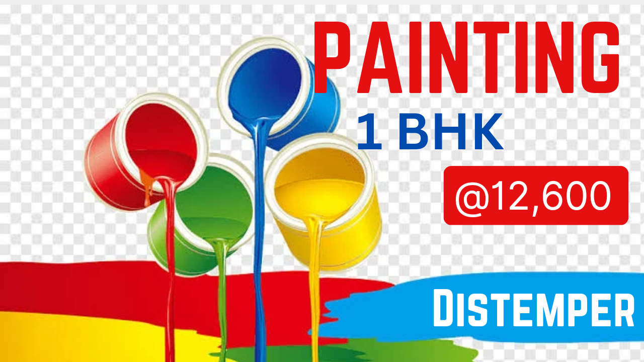 1 BHK Distemper RePainting @ 12,600 Rs 