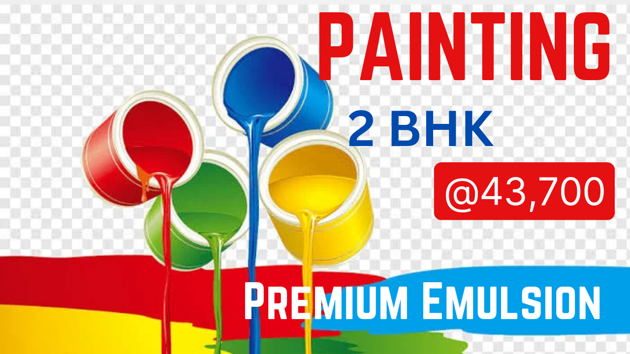 2 BHK Premium Emulsion Repainting @ 43,700 Rs 