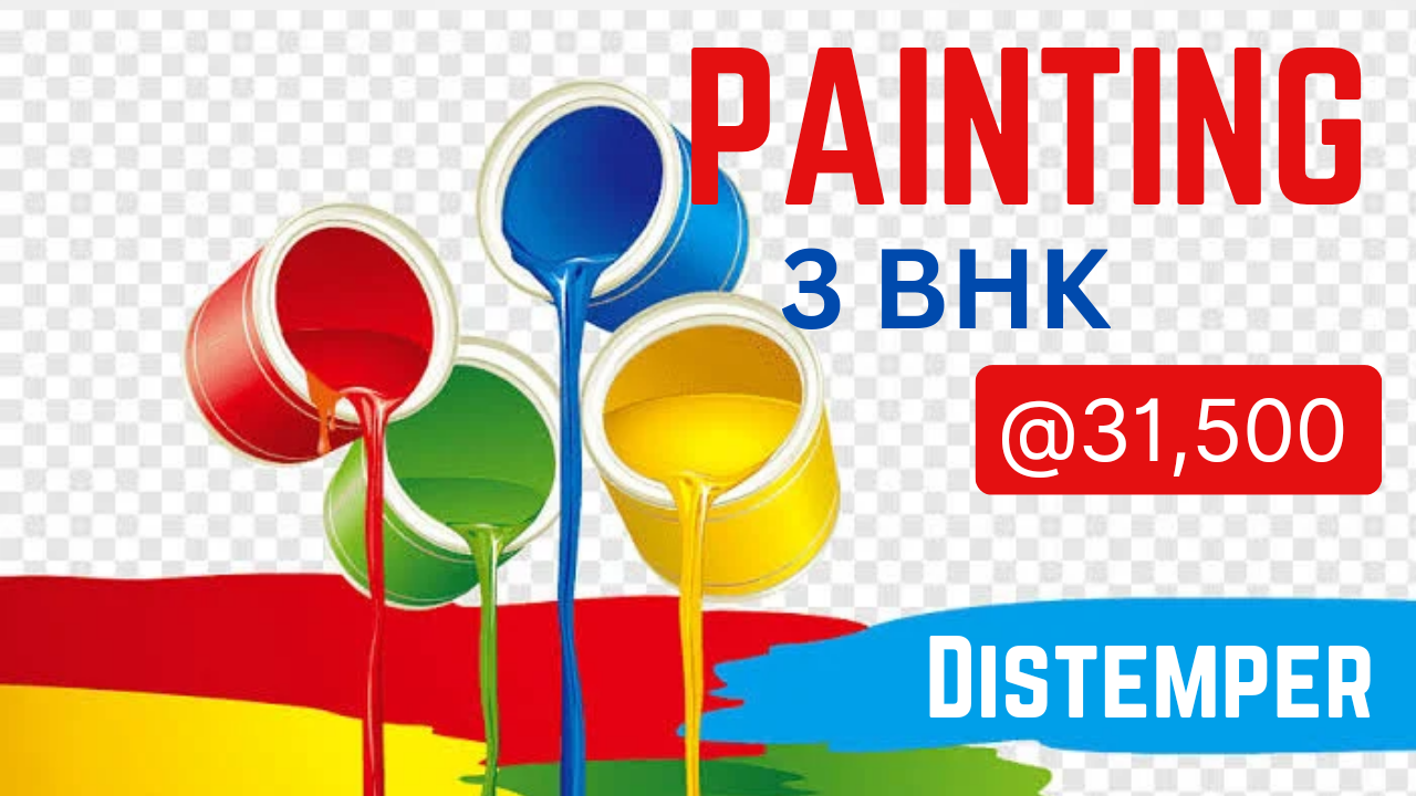 3 BHK Distemper RePainting @ 31,500 Rs 