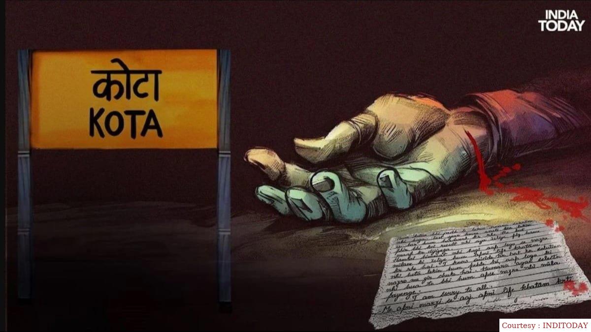 कोटा में 12वी की छात्रा ने की आत्महत्या।