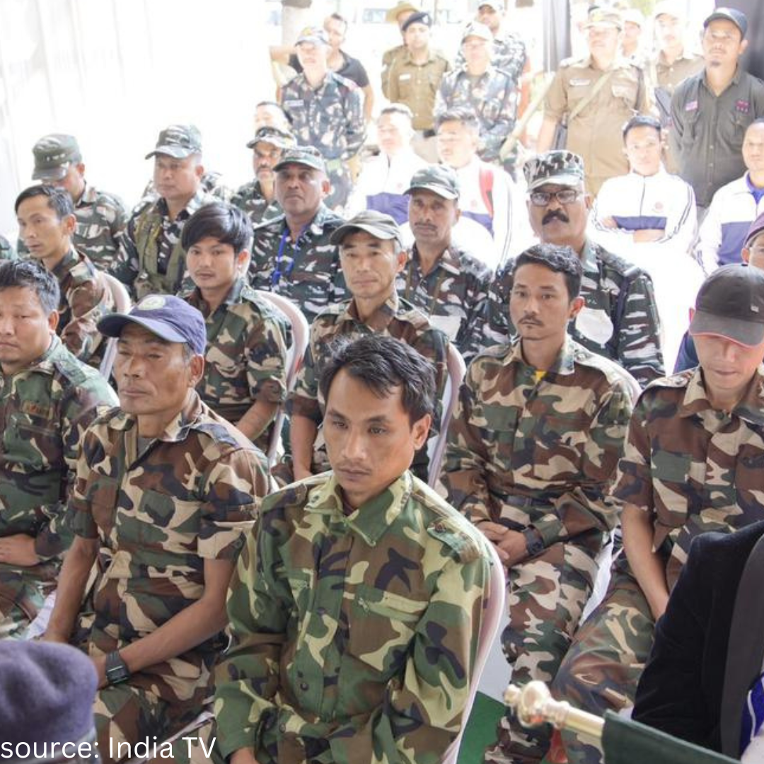 15 members in lesser-known as the extremist group surrendering in Arunachal Pradesh