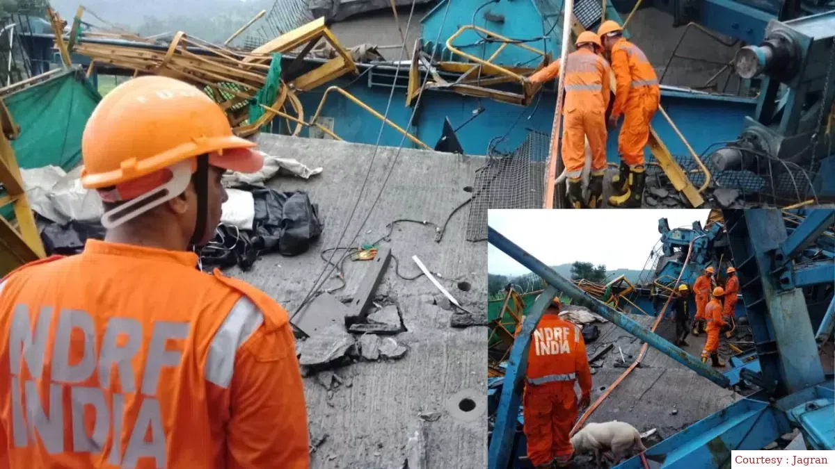 ठाणे में गर्डर लॉन्चिंग मशीन के गिरने से 15 लोगों की मौत