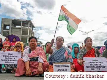 NRC लागू करने जैसी 6 मांगों के साथ मणिपुर के 40 विधायकों ने पीएम को भेजी चिट्‌ठी।