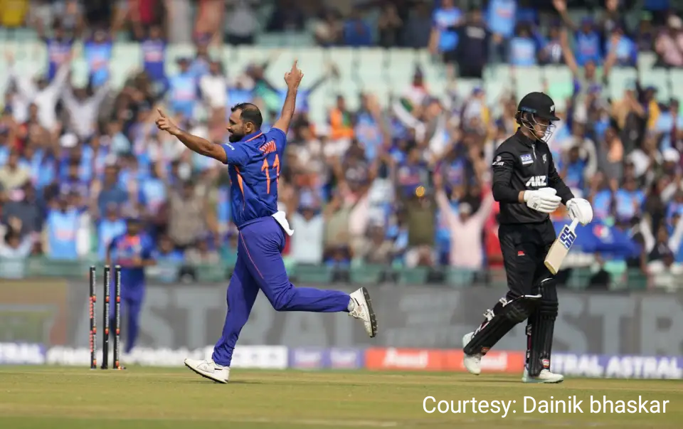 In the second ODI in India, New Zealand was defeated by 8 wickets.