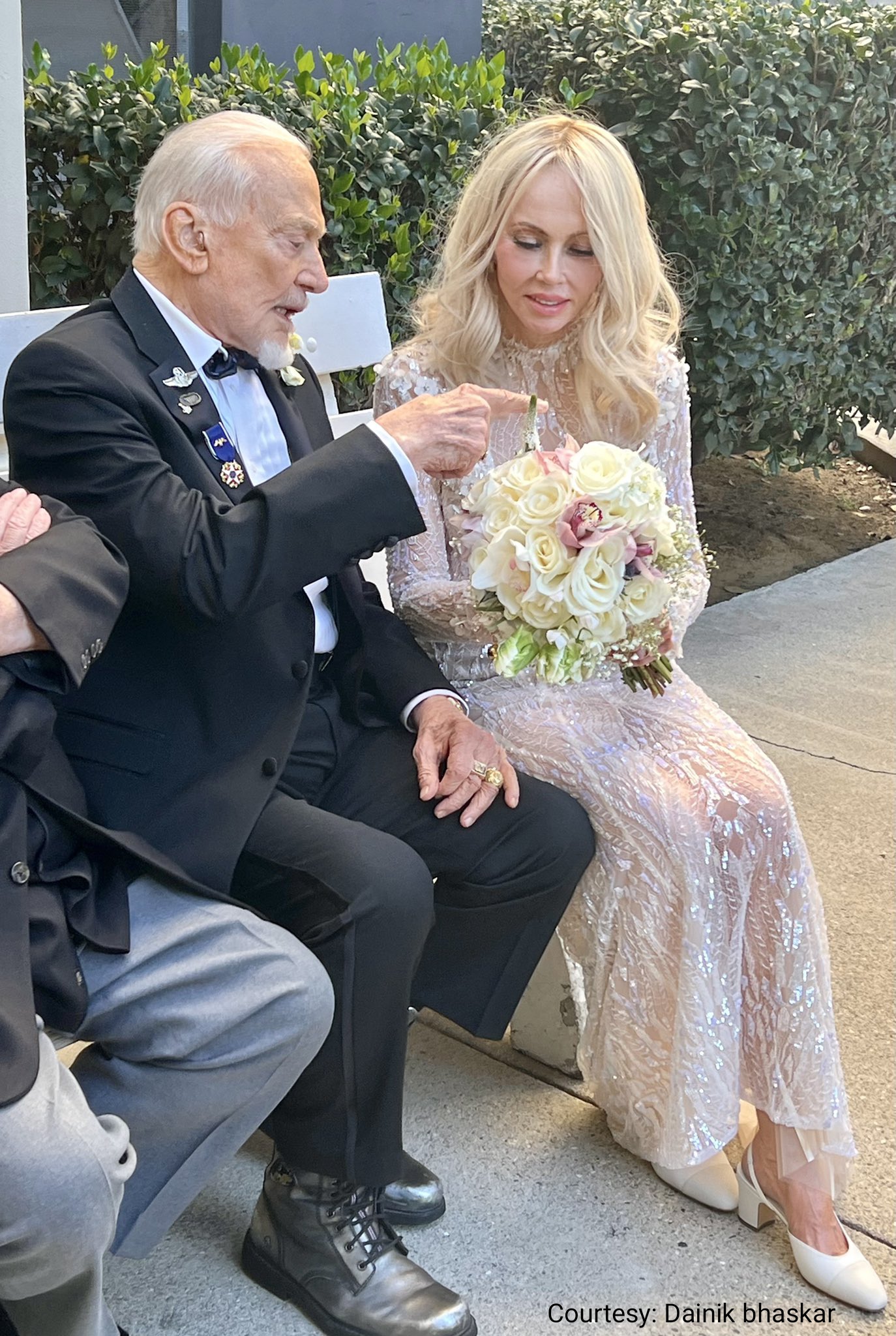 Former astronaut Baj Aldrin married fourth at the age of 93.