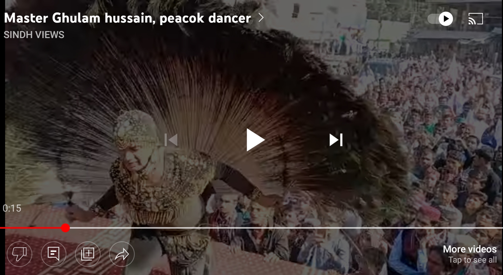 मास्टर गुलाम हुसैन मोर जिनकी नाच पर मोर भी शरमा जाय