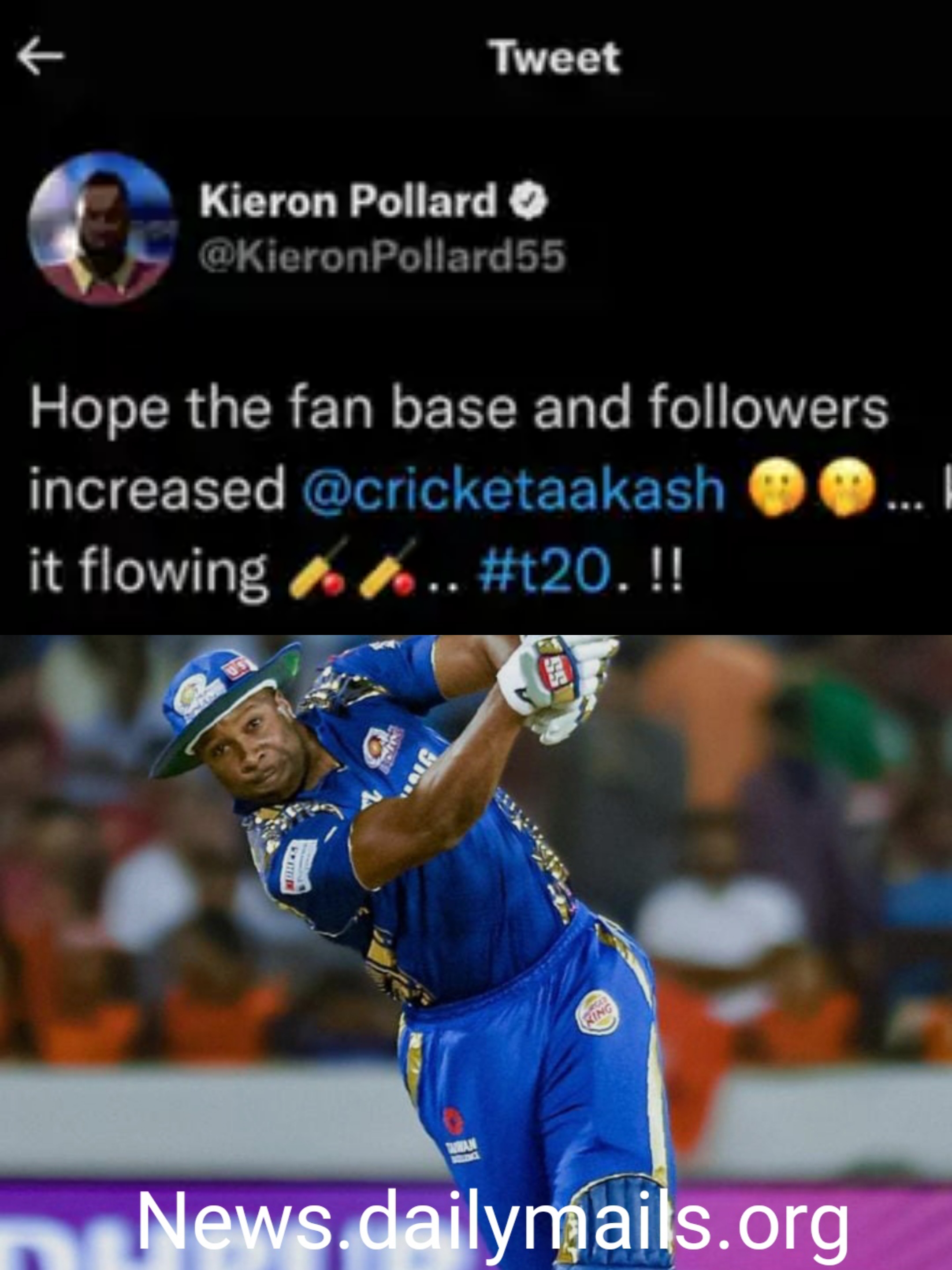 Kieron Pollard got angry on indian cricketer Aakash Chopra know what is the whole matter