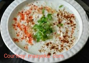 Method of making gourd raita.
