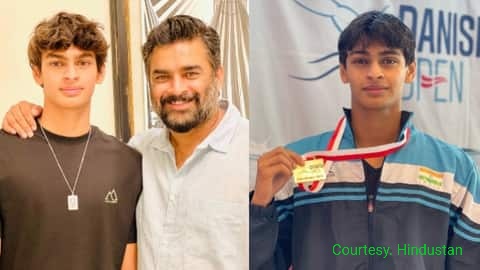 R Madhavans son Vedanta Madhavan broke another record