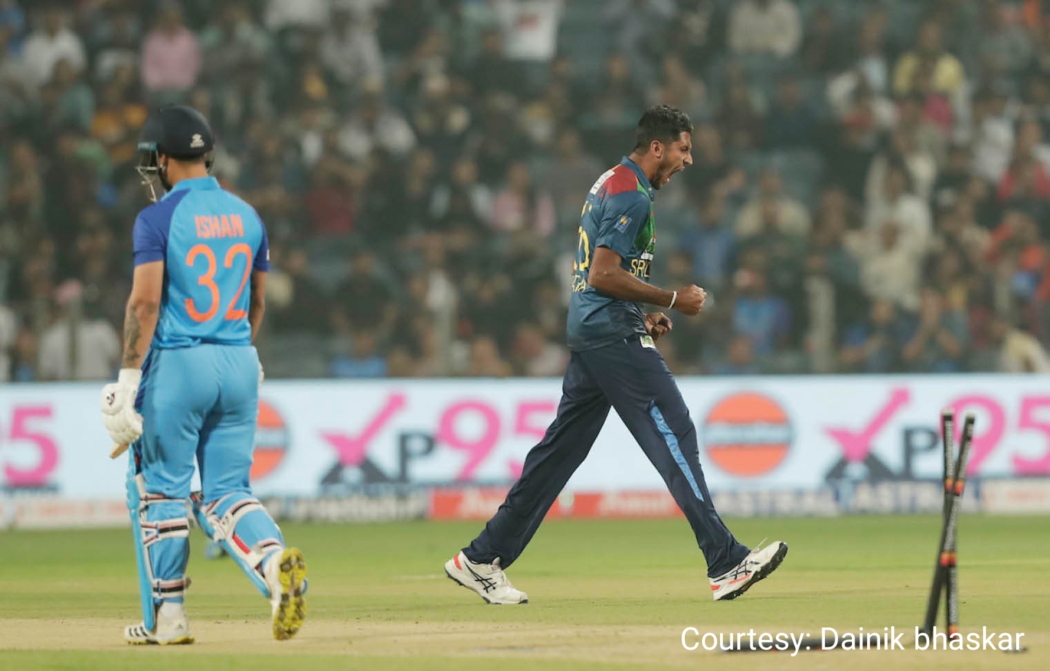 Sri Lanka won the second match of the series by 16 runs.