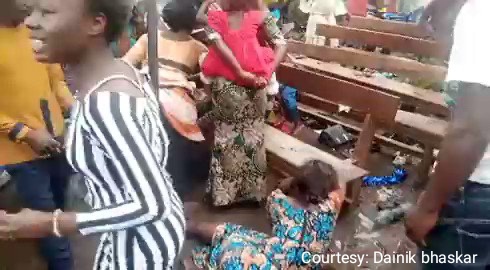 The horrific explosion occurred in the church, 17 people killed.