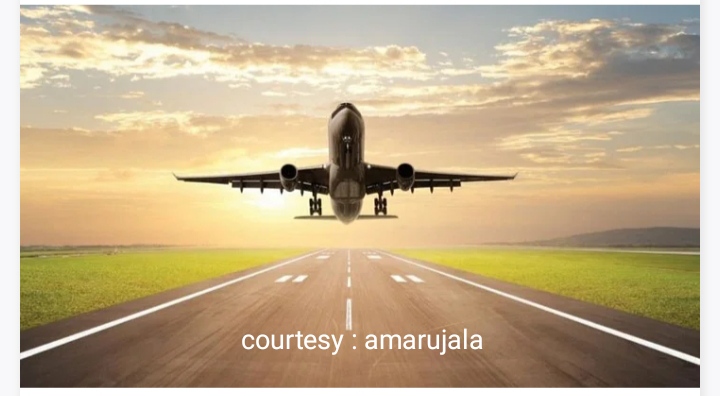 पांच घंटे पहले रवाना हुआ विमान, यात्रियों ने जमकर किया हंगामा।