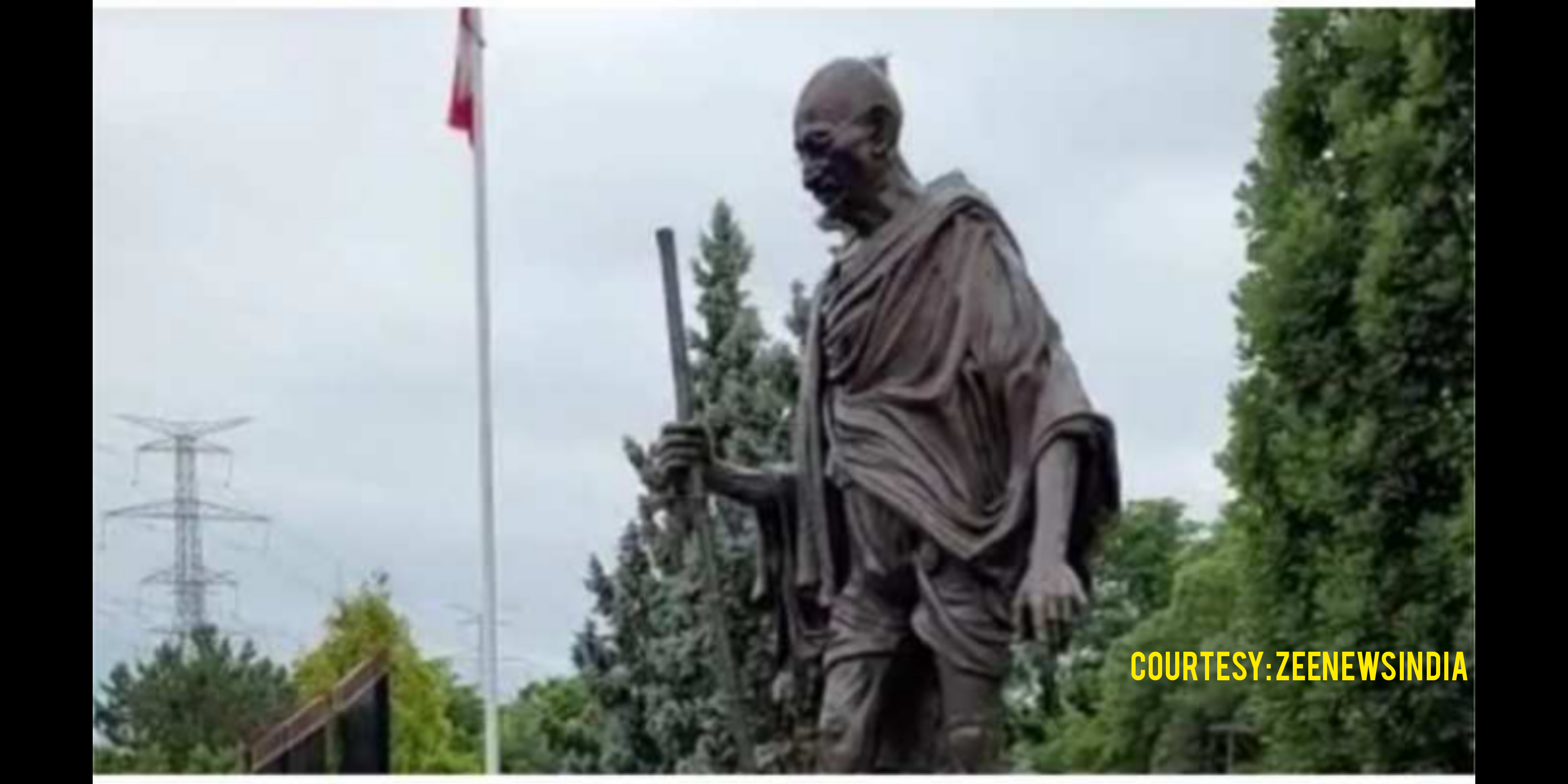 Insult Mahatma Gandhis statue in Canada