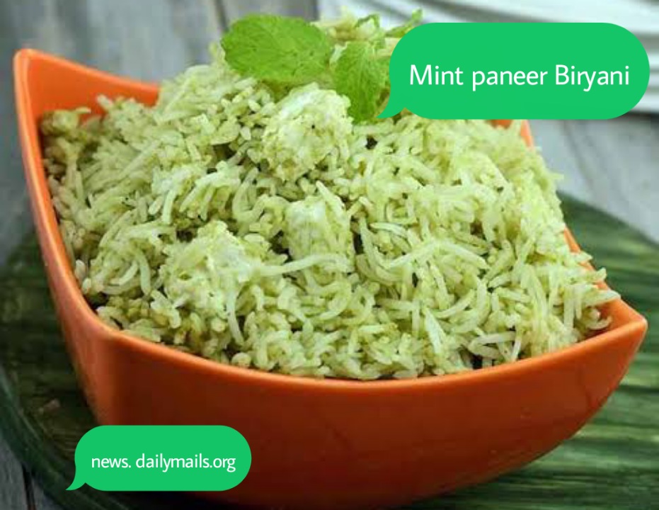 Mint paneer biryani