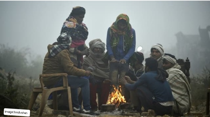 बिहार मे लगातार गिरता पारा।