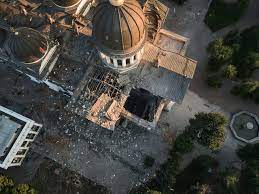 A 214-year-old Ukraine cathedral got damaged in Russian’s strikes
