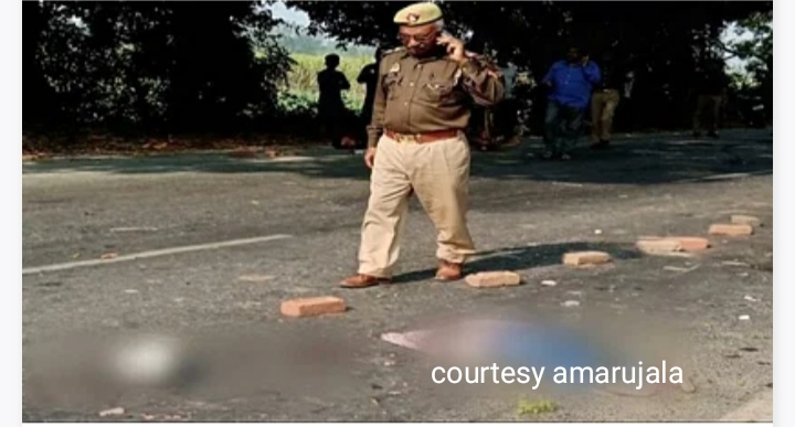 दो बाइकों के आपस में टकराने पर ,हुआ बड़ा हादसा।