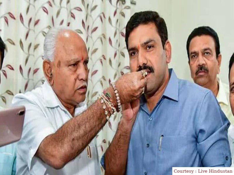 येदियुरप्पा के बेटे के प्रदेश अध्यक्ष बनने से बड़ा विवाद।