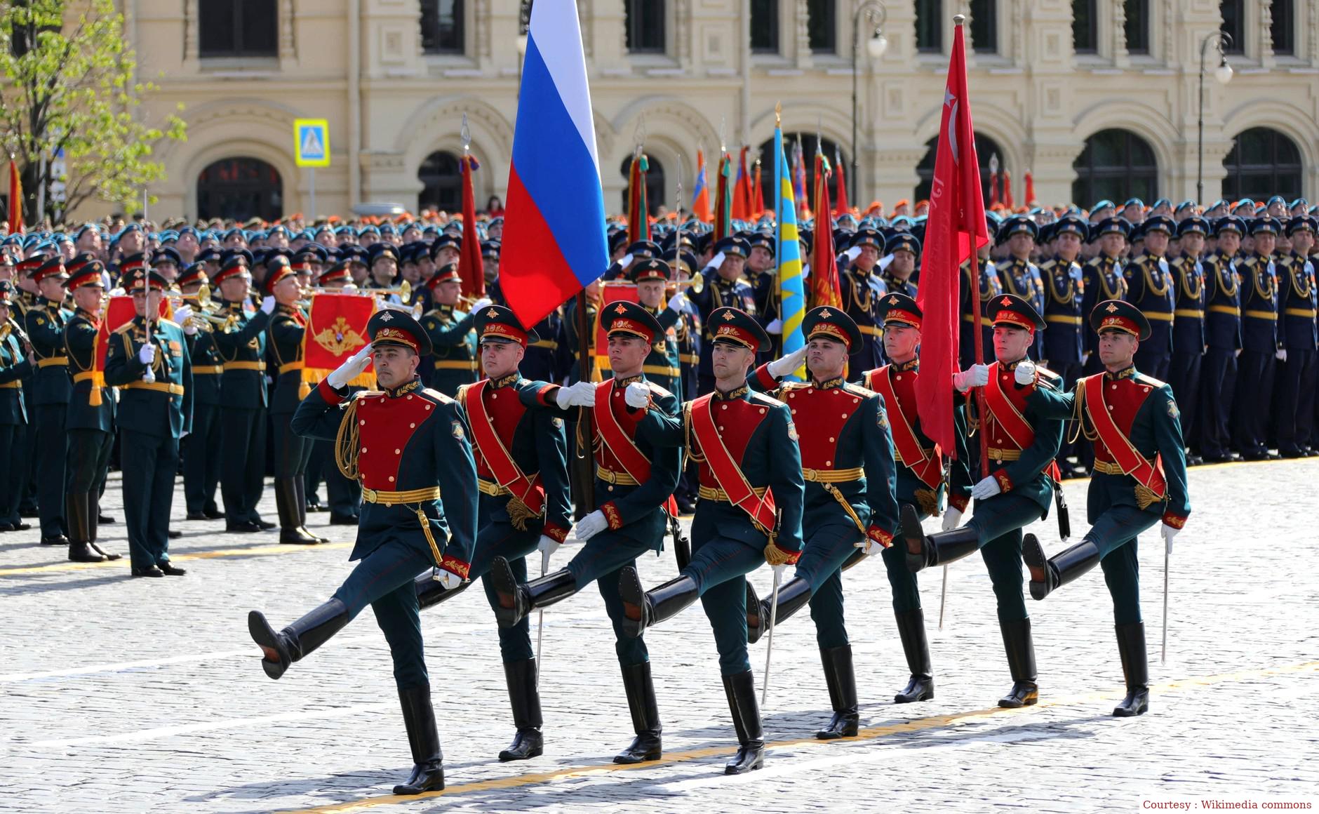 A grand event on "Victory Day" in Russia.