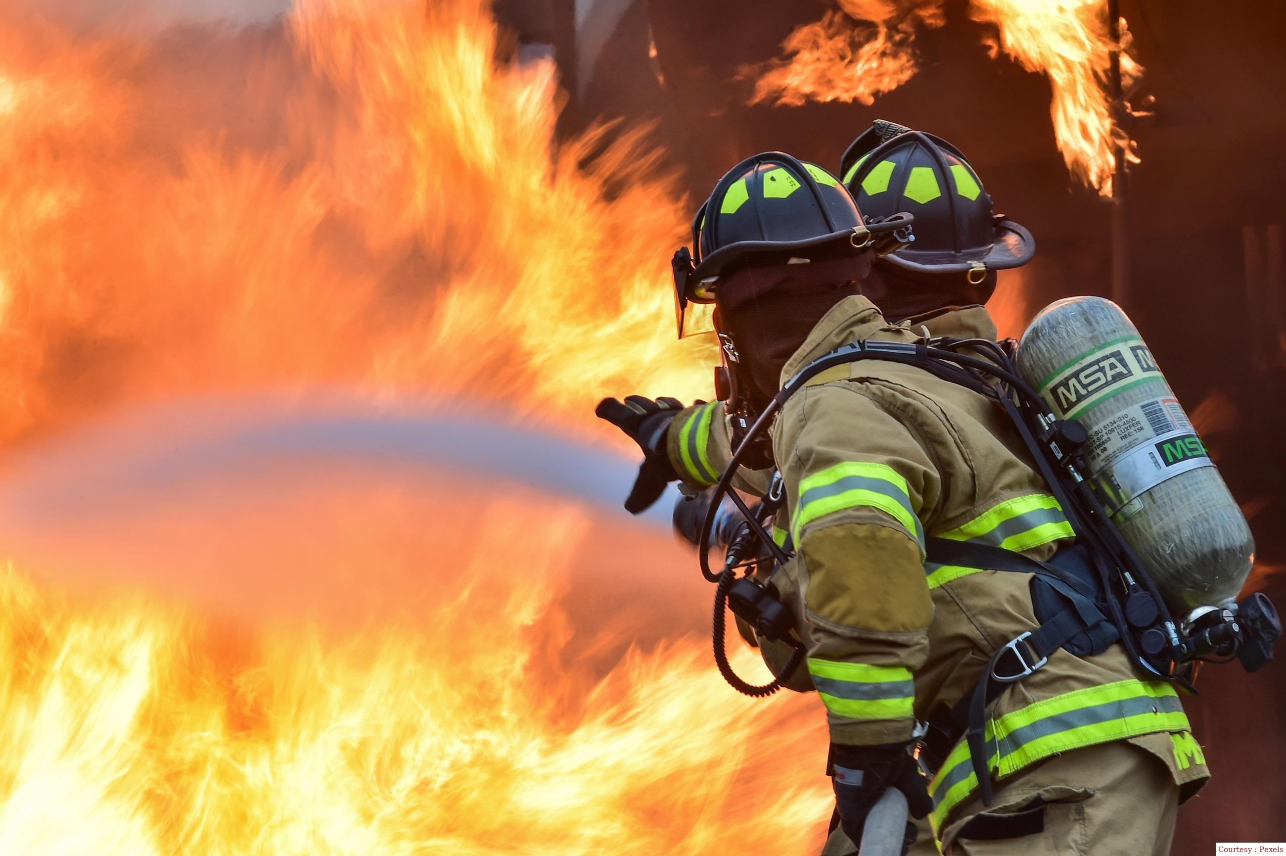 A wood in Hyderabad caught fire