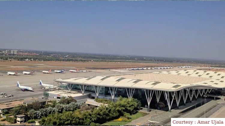 बेंगलुरु एयरपोर्ट पर हादसा।