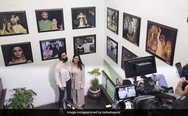 Alia Bhatt and Ranbir Kapoor, in an event