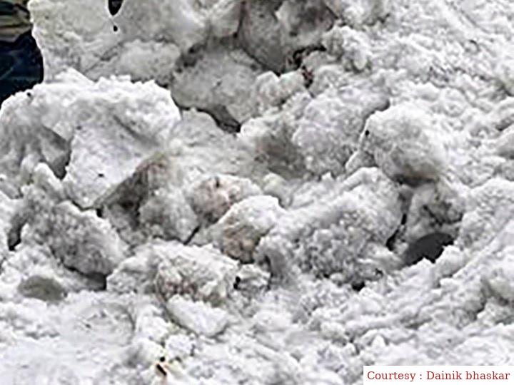 लद्दाख में सेना की टुकड़ी हिमस्खलन के चपेट में आई।