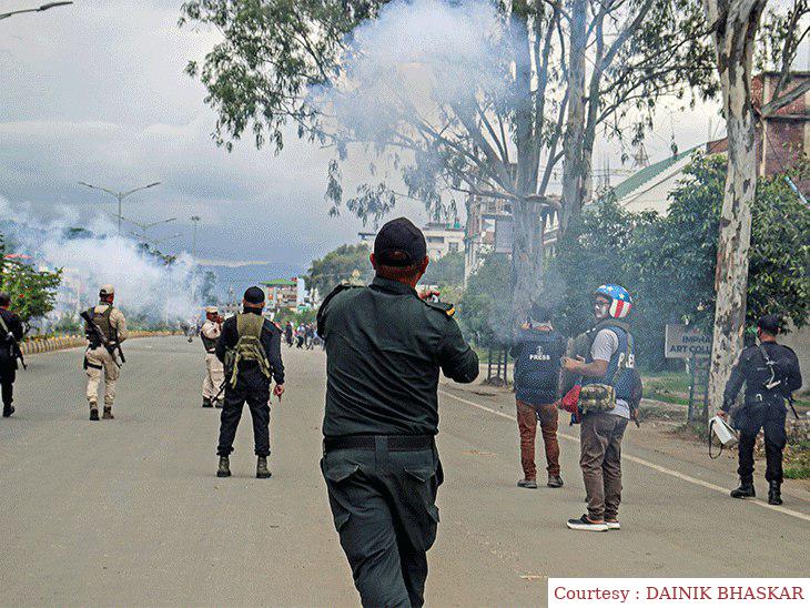 मणिपुर के पुलिस चौकी पर हमला, पुलिसकर्मी की मौत।