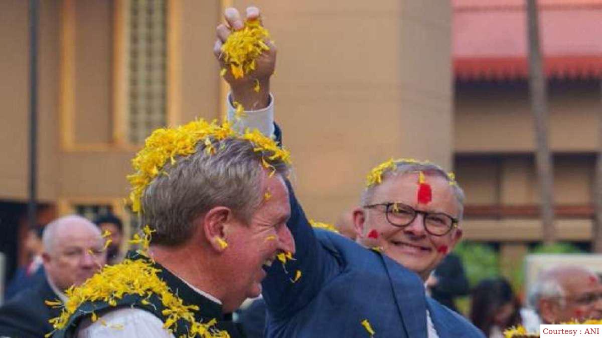 ऑस्ट्रेलियाई पीएम एंथनी अल्बनीज ने गुजरात में मनाई होली।