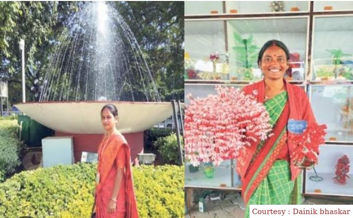 बबीता गुप्ता को राष्ट्रपति द्वारा सम्मानित।