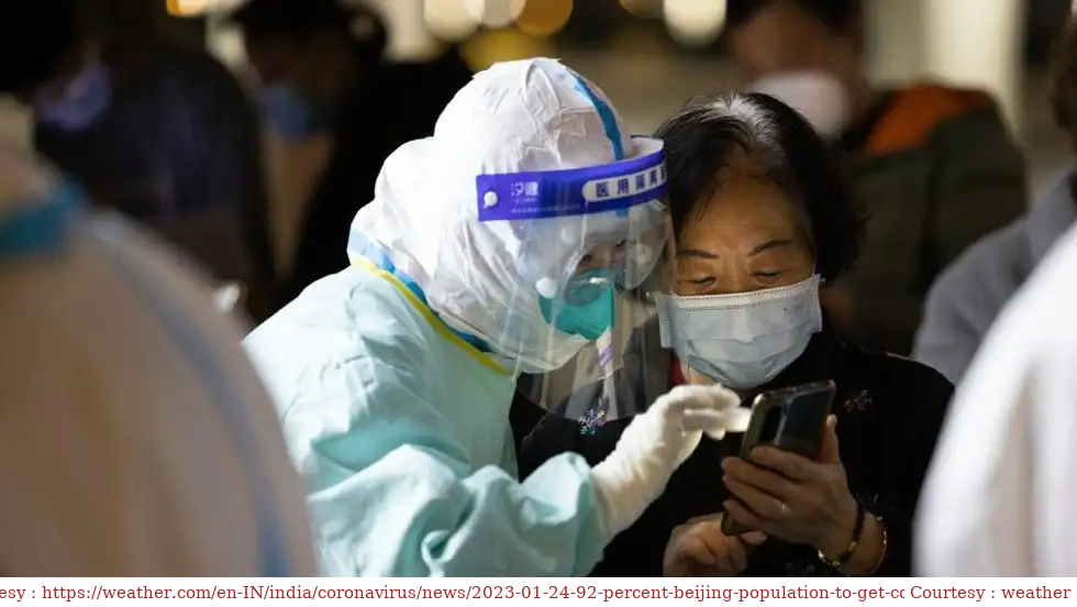 Beijing's 92% population will contract Covid by January 31