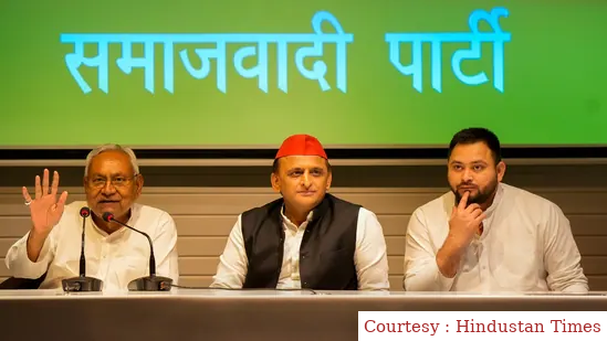 Bihar CM and deputy CM meet Akhilesh Yadav