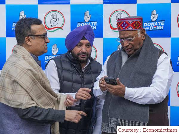 कांग्रेस कैंपेन के डोमेन पर बीजेपी का पेज।