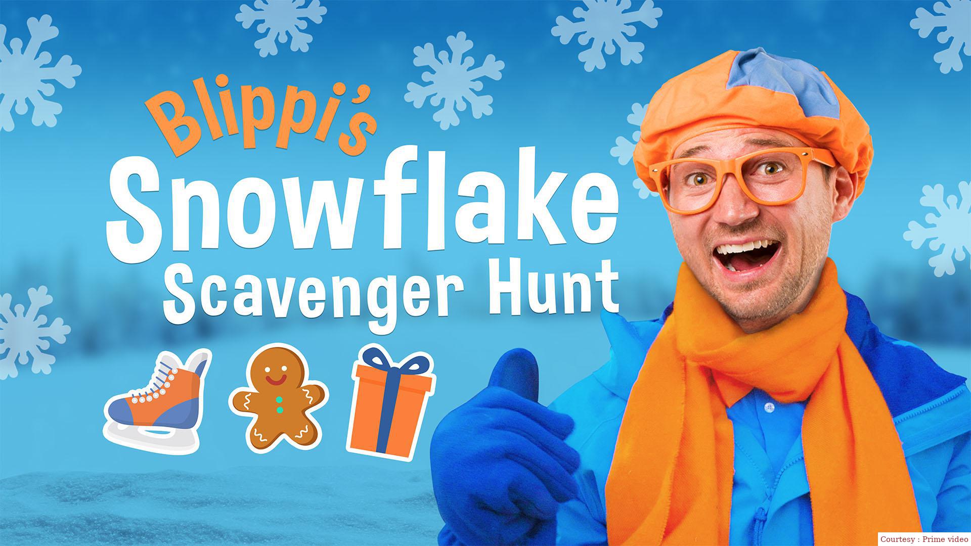 Blippi's Snowflake Scavenger Hunt