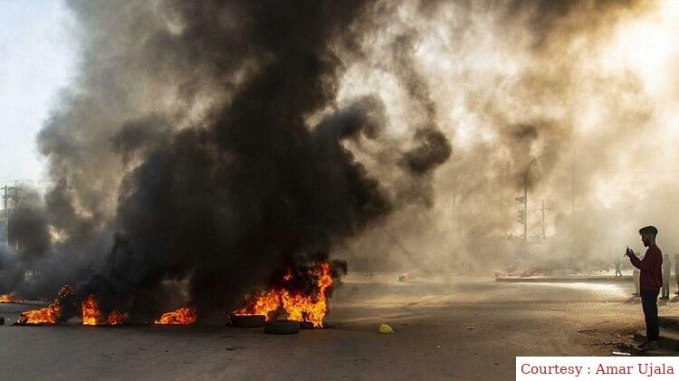 सूडान की सेना और अर्धसैनिक बल के बीच झड़प।