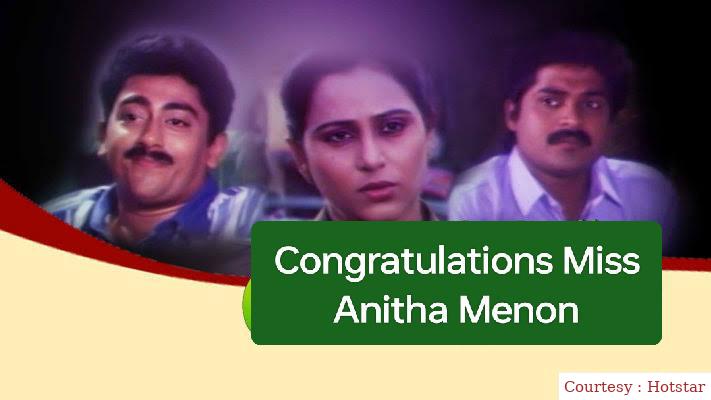 Congratulations Miss Anitha Menon