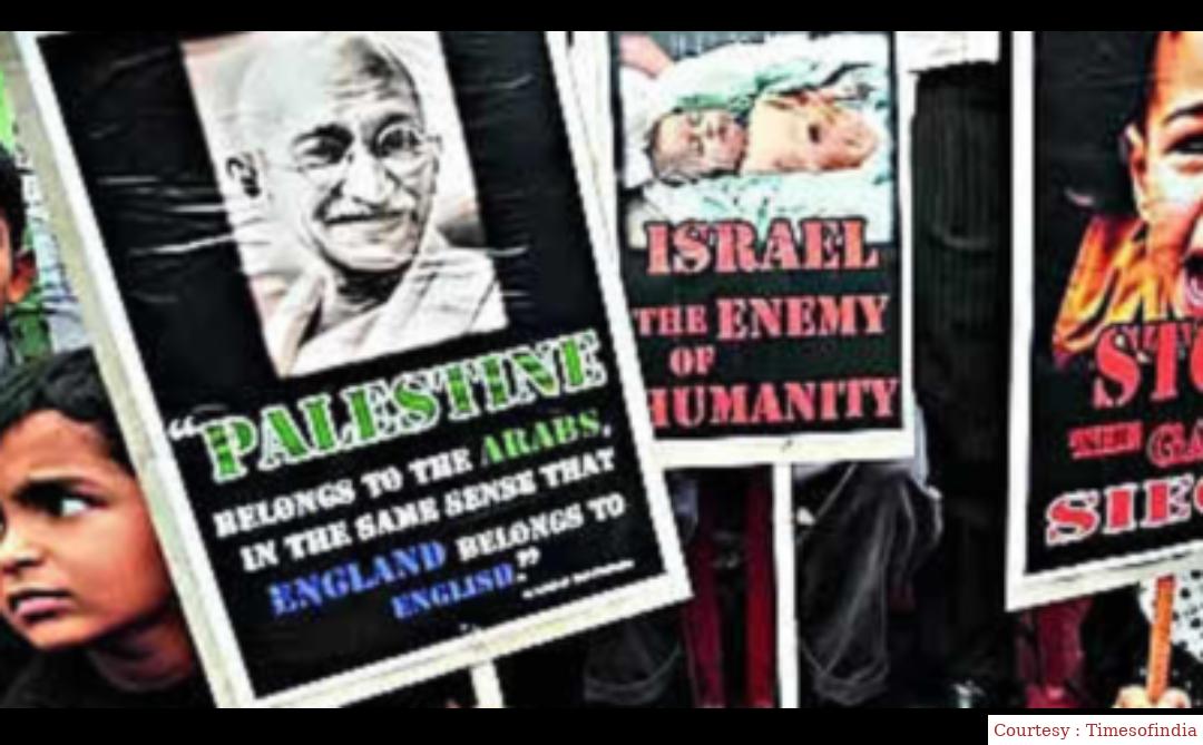 कोझिकोड में कांग्रेस ने निकाली फिलिस्तीन समर्थन रैली।