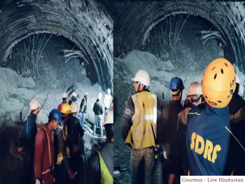 Danger of life on 40 laborers trapped in the tunnel, rescue operation continues through war level.