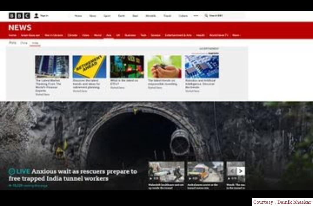 वर्ल्ड मीडिया में उत्तरकाशी टनल रेस्क्यू की चर्चा