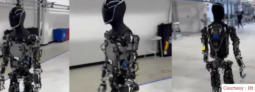Elon Musk Takes a Stroll with Tesla's Optimus Robot