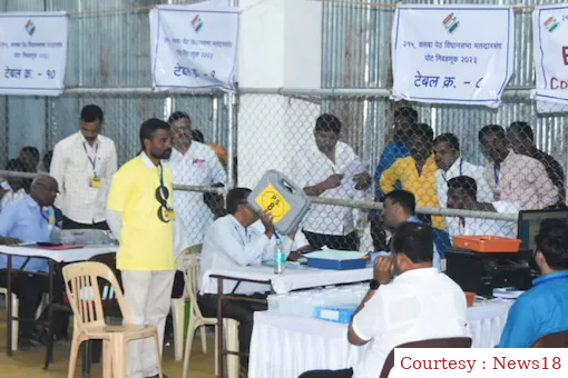 Erode east assembly votes counting underway
