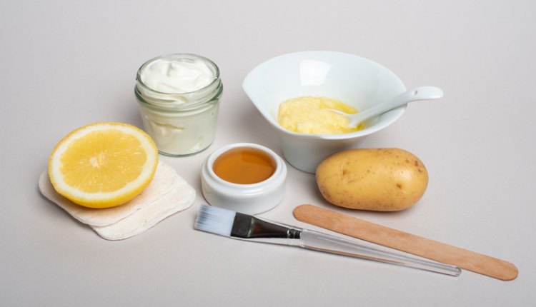 Festive glow at home from a potato facial