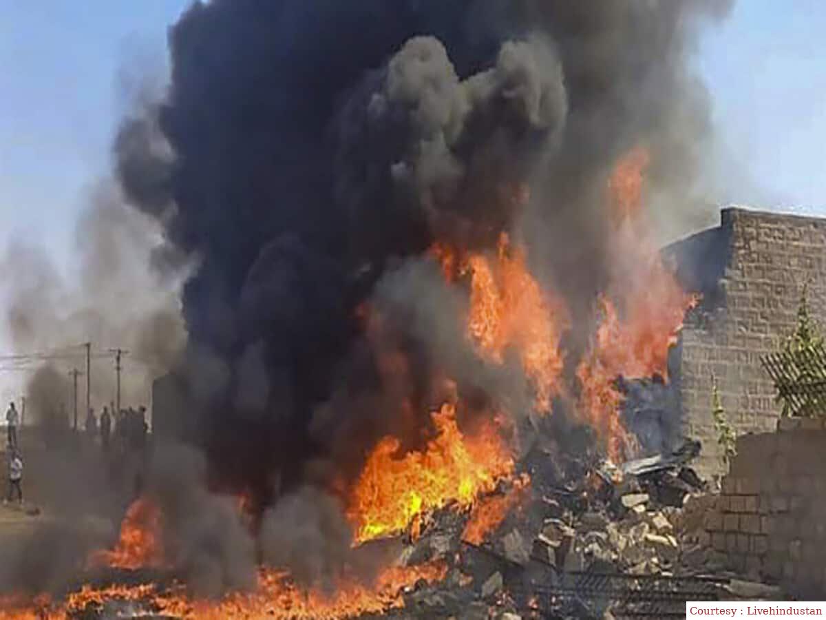 Fighter jet Tejas Crash Hui in Jaisalmer