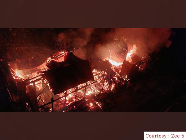 कुल्लू में बस स्टैंड के करीब लगी आग