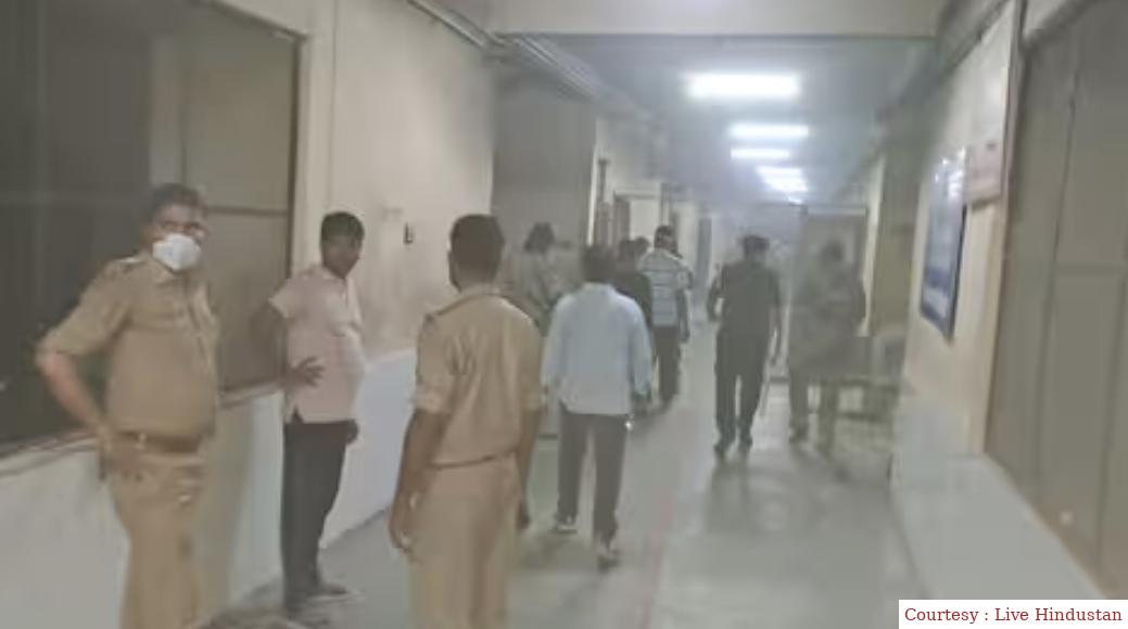 Fire in Gorakhpurs medical college, all the marizo was evacuated outside the ward