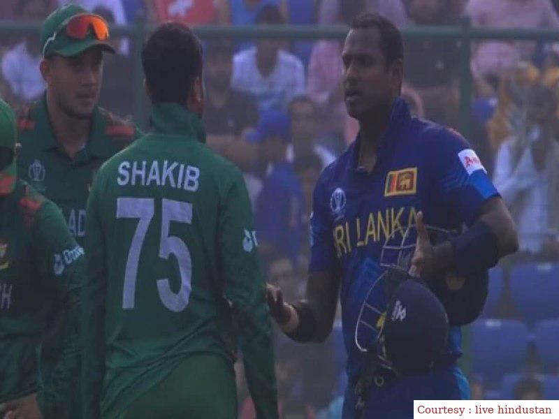 For the first time in the history of international cricket, a player became a victim of time out.
