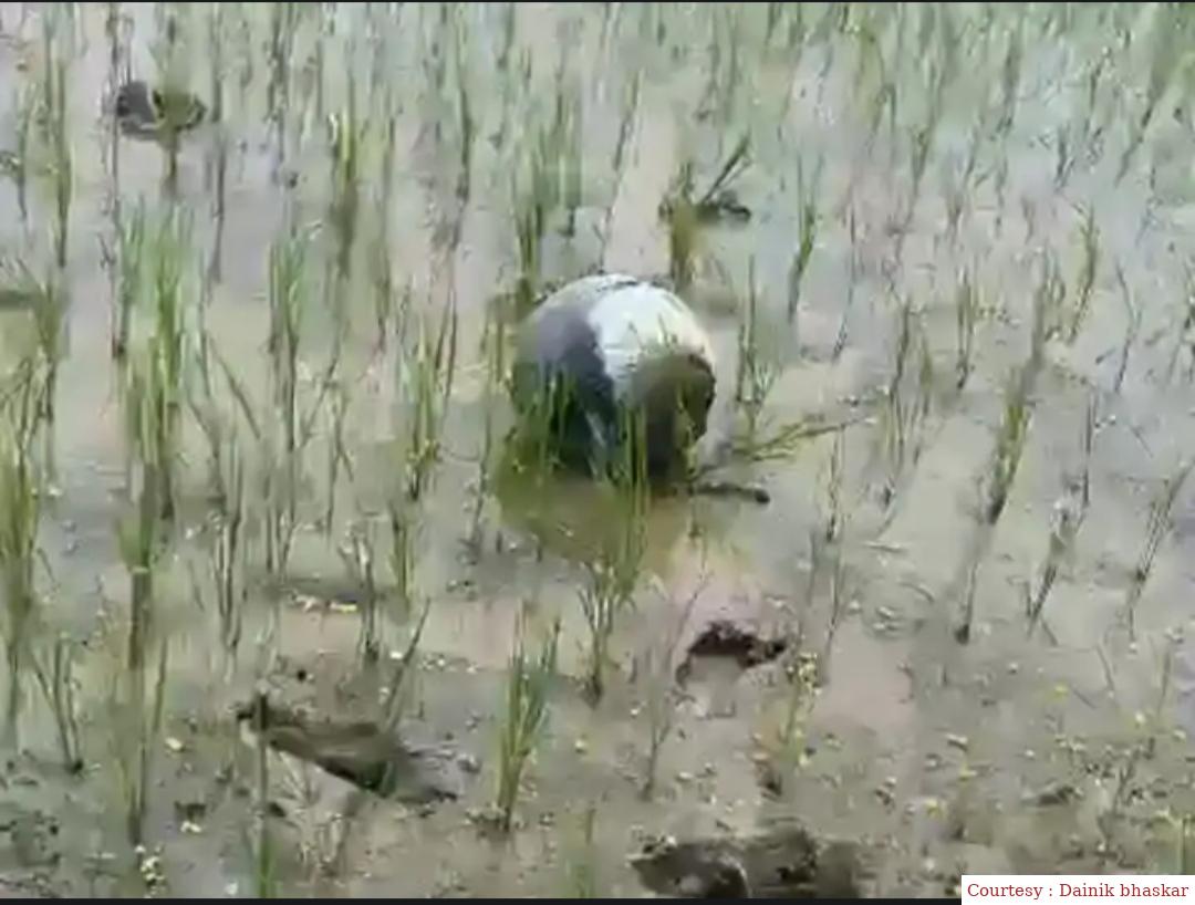 ग्वालियर शिवपुरी में आसमान से गिरे चमकते गोले