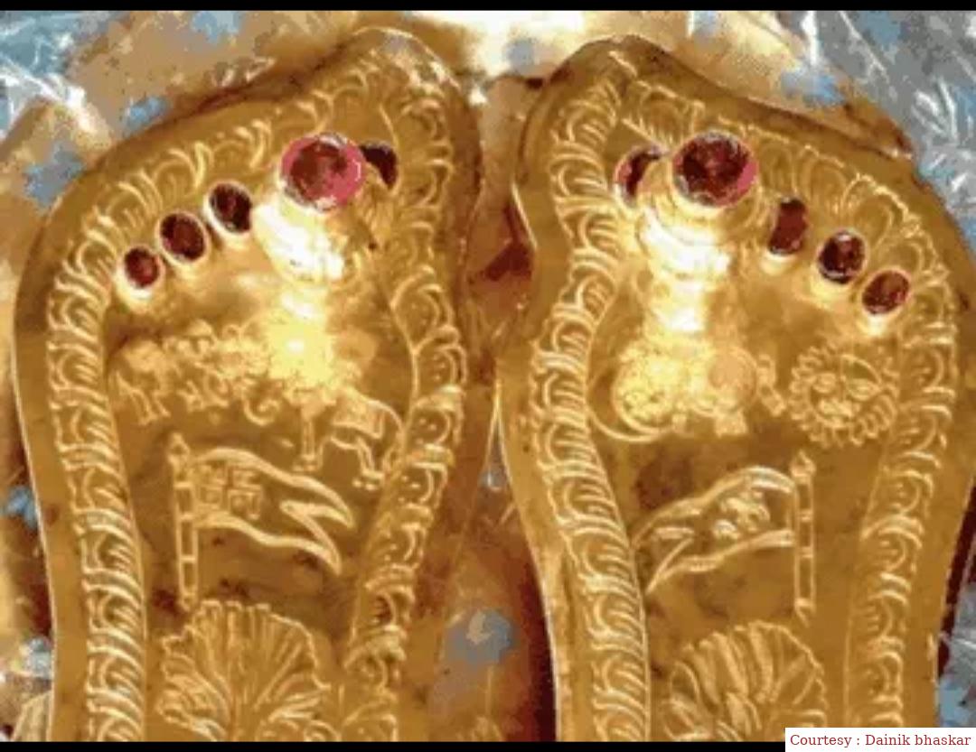 Gold foot will be enthroned in Ram temple