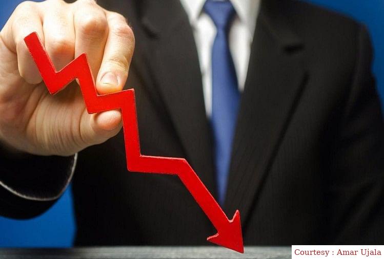 हफ्ते के पहले दिन शेयर बाजार में भारी गिरावट।